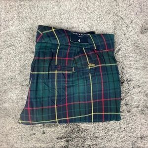 Tommy Hilfiger Pants Green Multi-color Plaid NWT